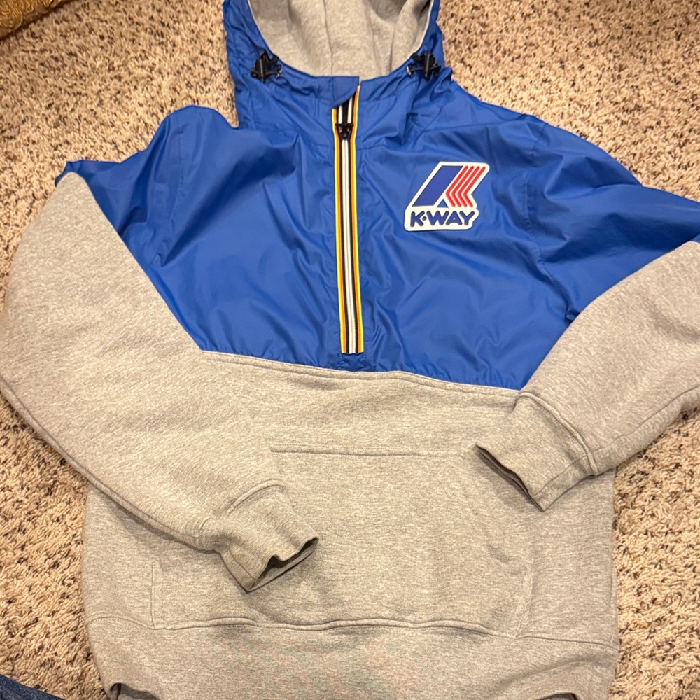 K-Way Kids Blue and Gray Raincoat